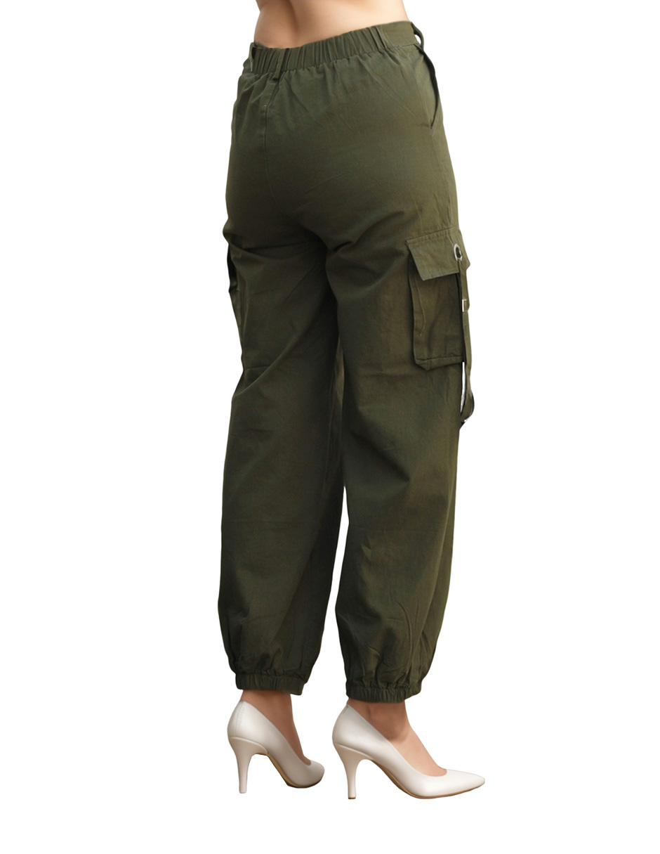 Pantalón jogger cargo Bomy straight para mujer
