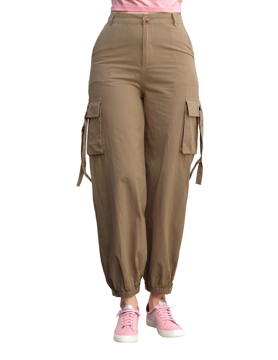 Pantalón jogger cargo Bomy straight para mujer