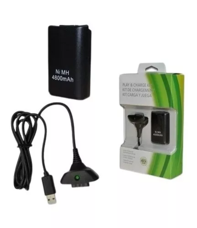 Kit Carga Y Juega Para Control Xbox 360