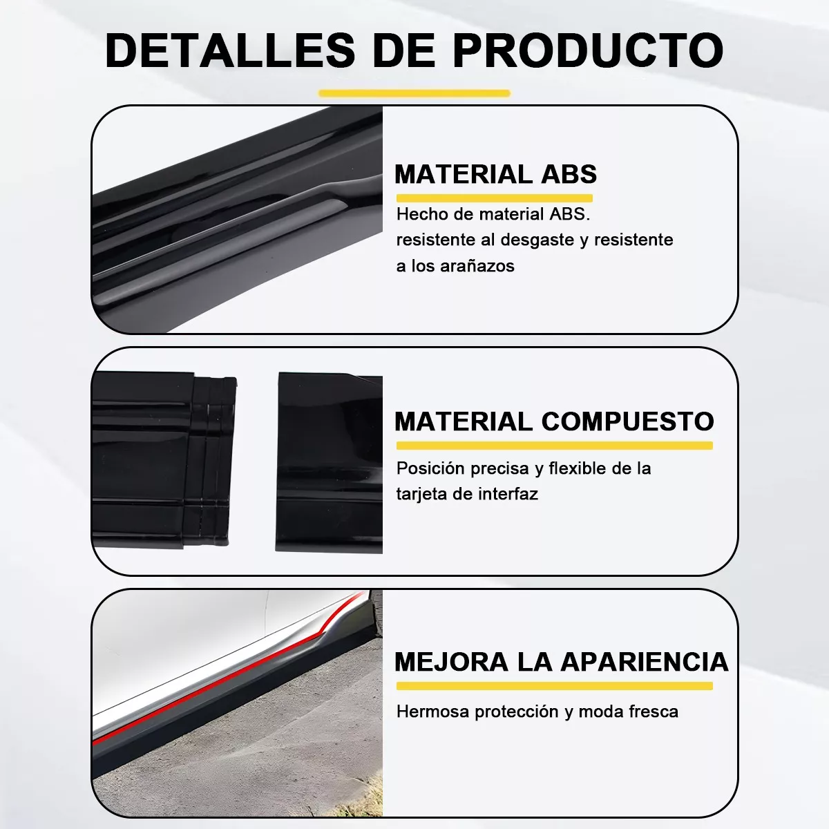 Estribo Lateral Universal Splitters Falda Faldon 8piezas 2m