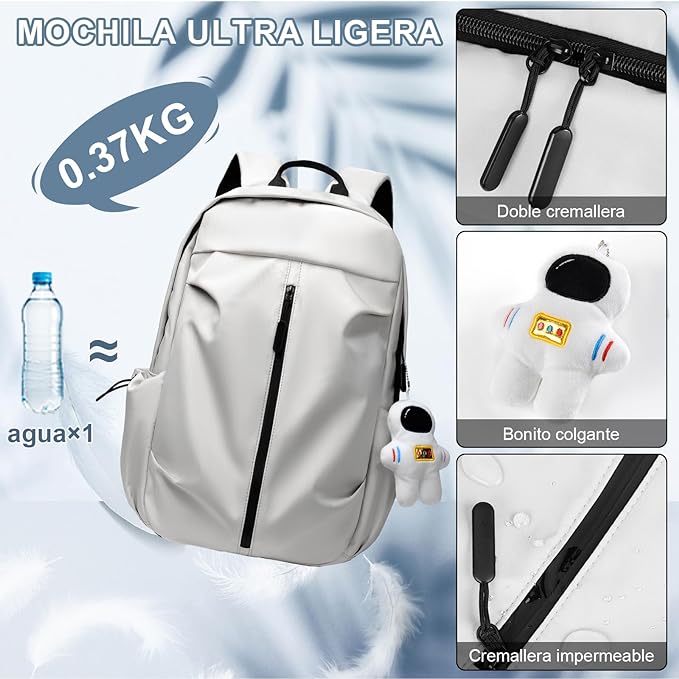 A Mochilas para Laptop Portátil 15.6 pulgadas Impermeable Mochila Antirrobo Ligero　Deportiva Universidad Elegante
