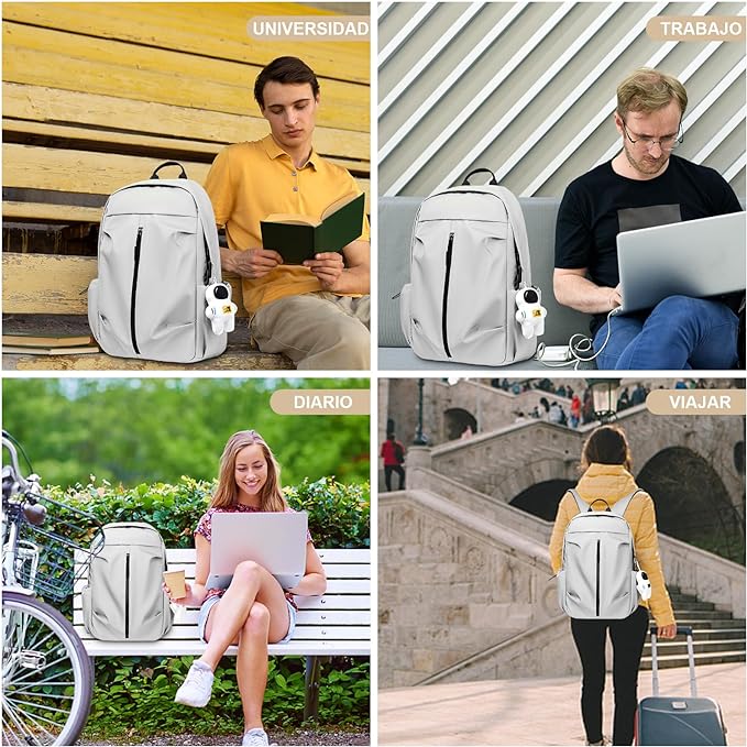 A Mochilas para Laptop Portátil 15.6 pulgadas Impermeable Mochila Antirrobo Ligero　Deportiva Universidad Elegante