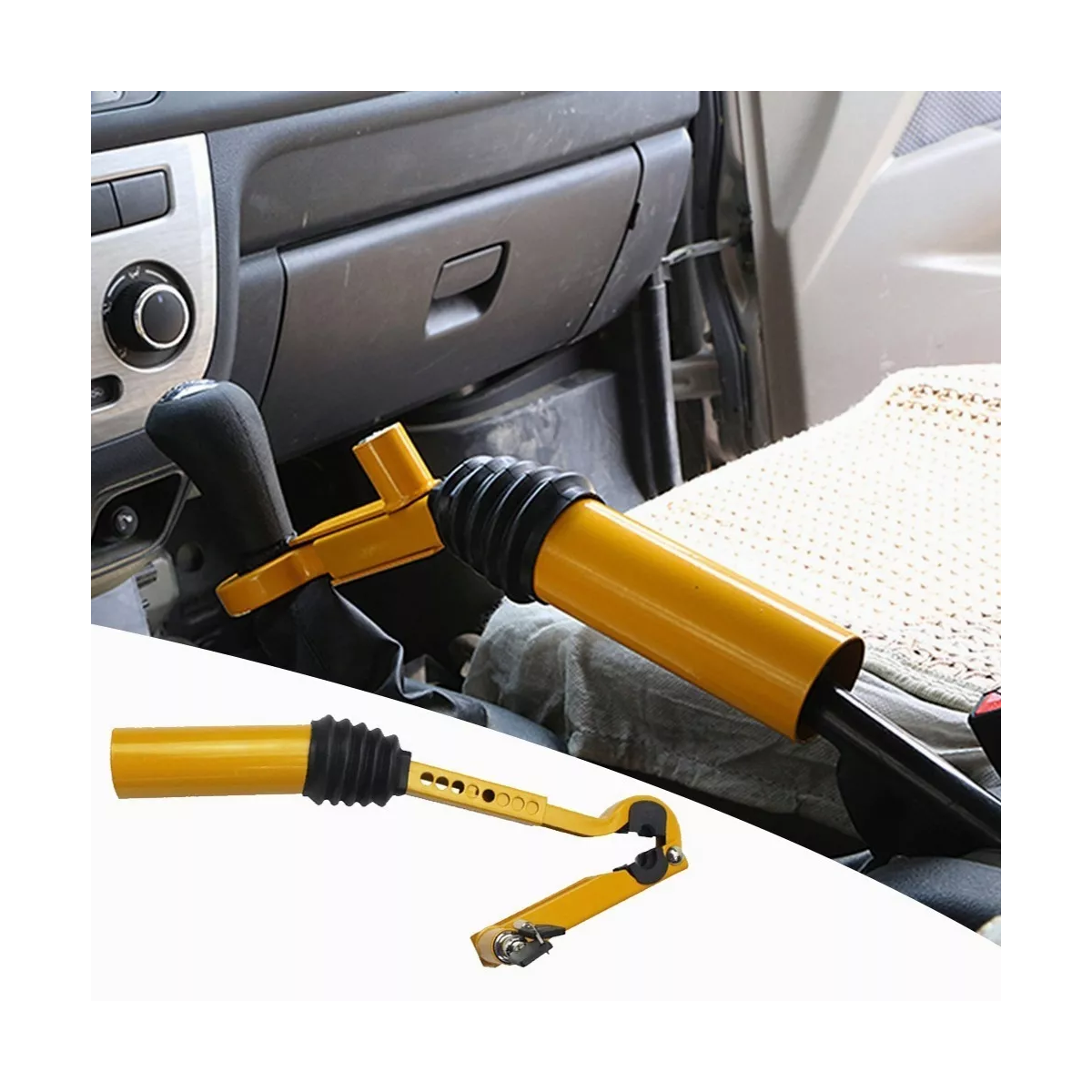 Baston Antirrobo Candado Bloqueador Freno De Mano A Palanca