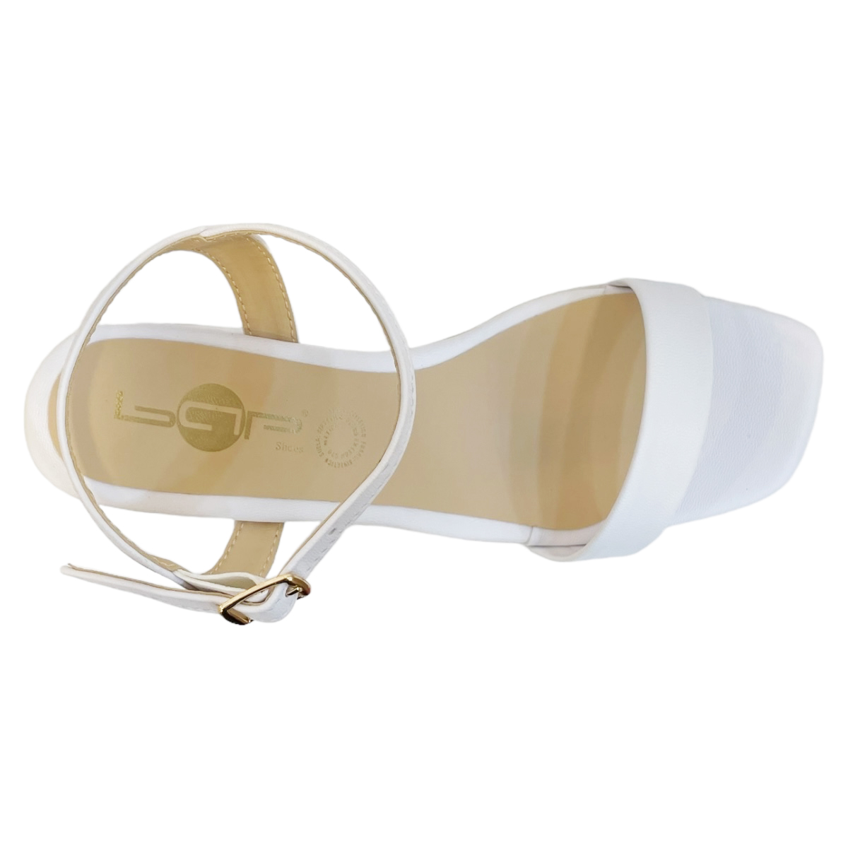 Zapatillas Blancas Sandalias de Dama tacón bajo Bap 