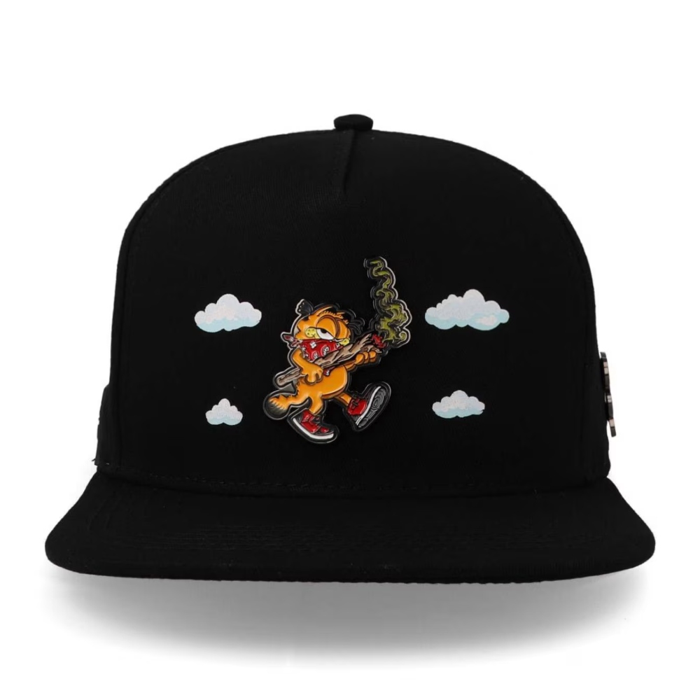 Gorra Plana justable Cash Only Garfield Nubes negro CONG-001
