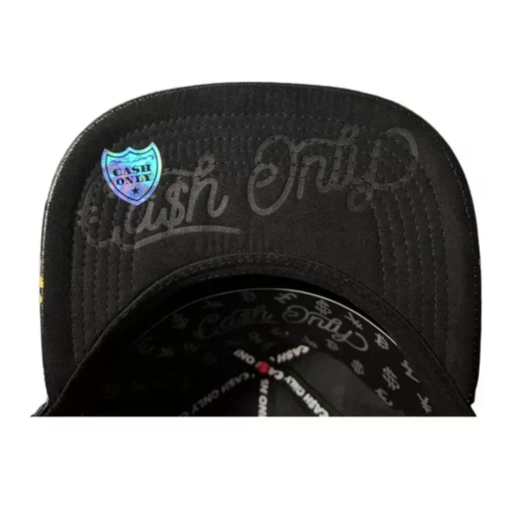 Gorra Plana justable Cash Only Garfield Nubes negro CONG-001