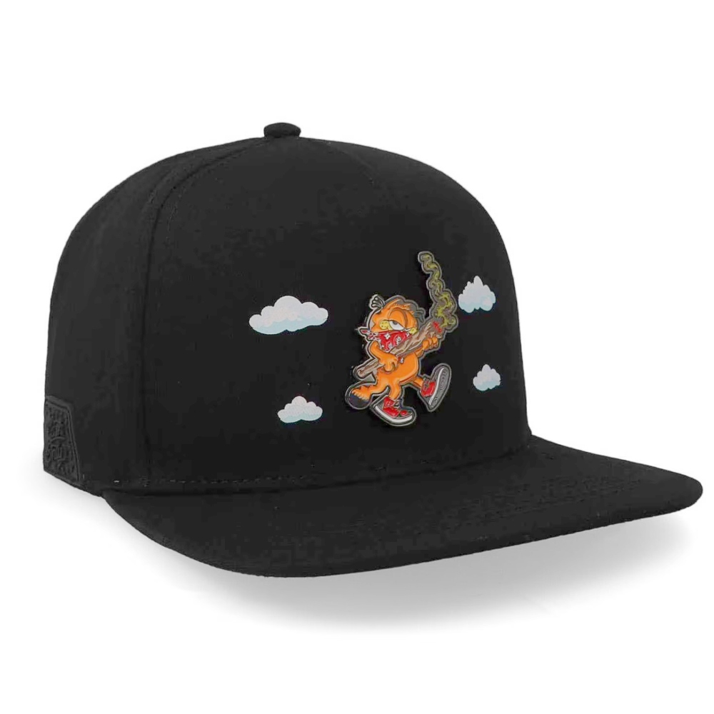 Gorra Plana justable Cash Only Garfield Nubes negro CONG-001
