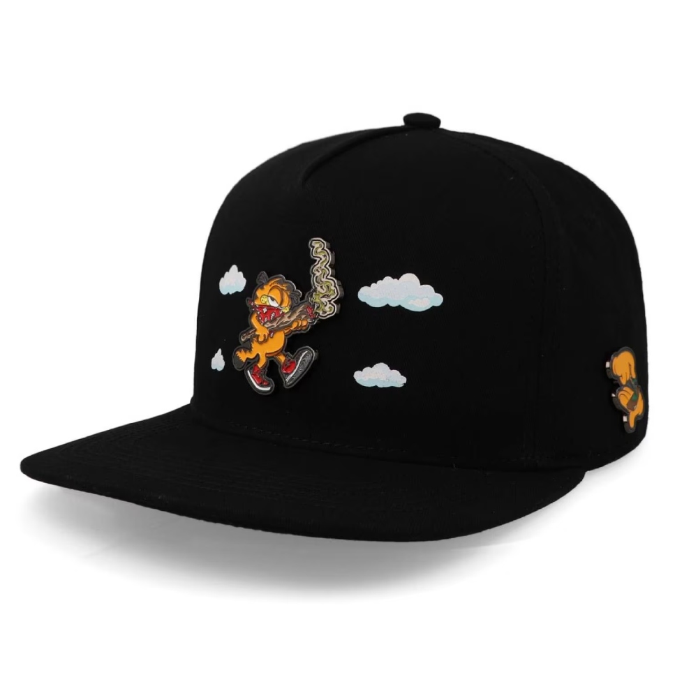 Gorra Plana justable Cash Only Garfield Nubes negro CONG-001