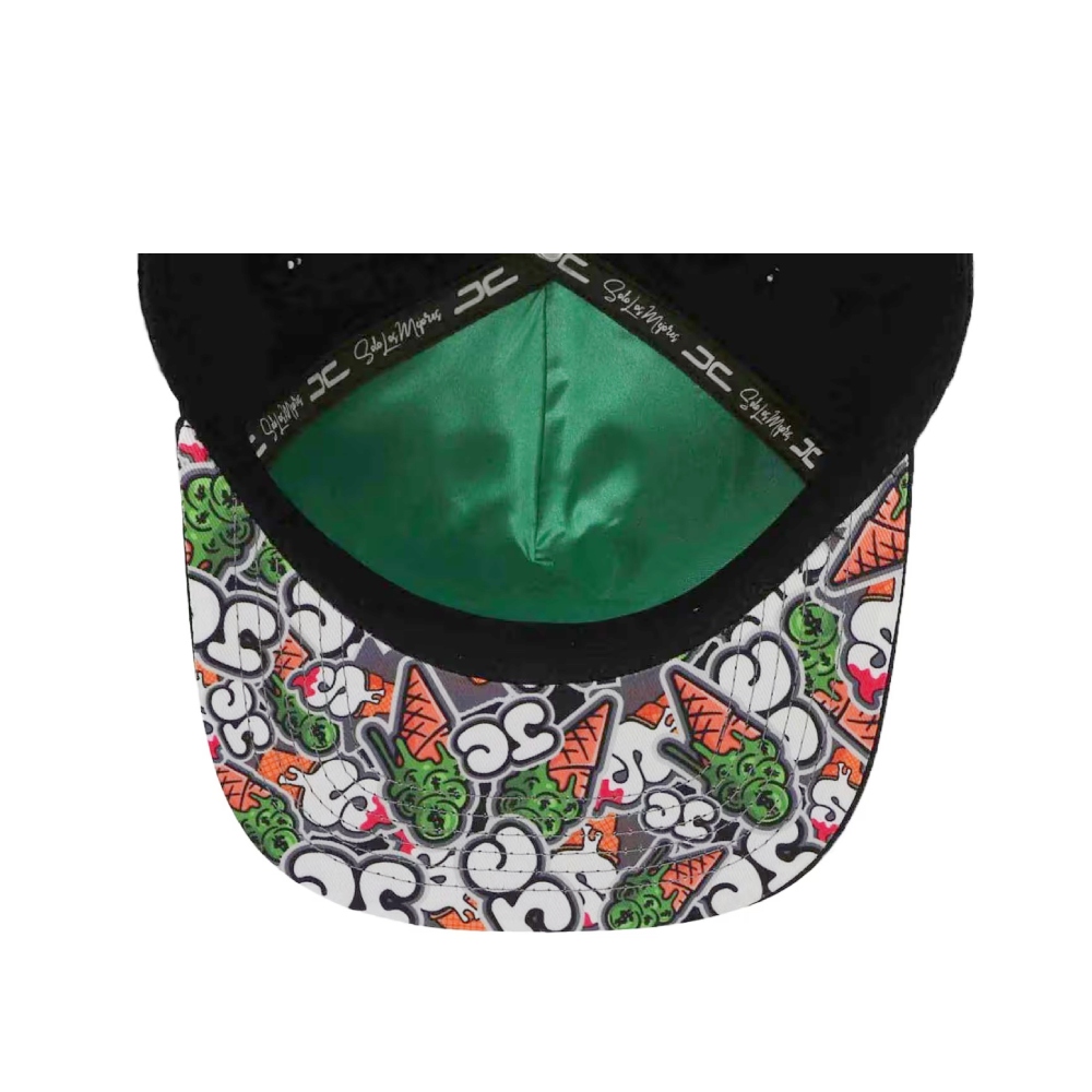 Gorra PLana JC Hats ice Cream Negro Ajustable 001658 De Hombre 
