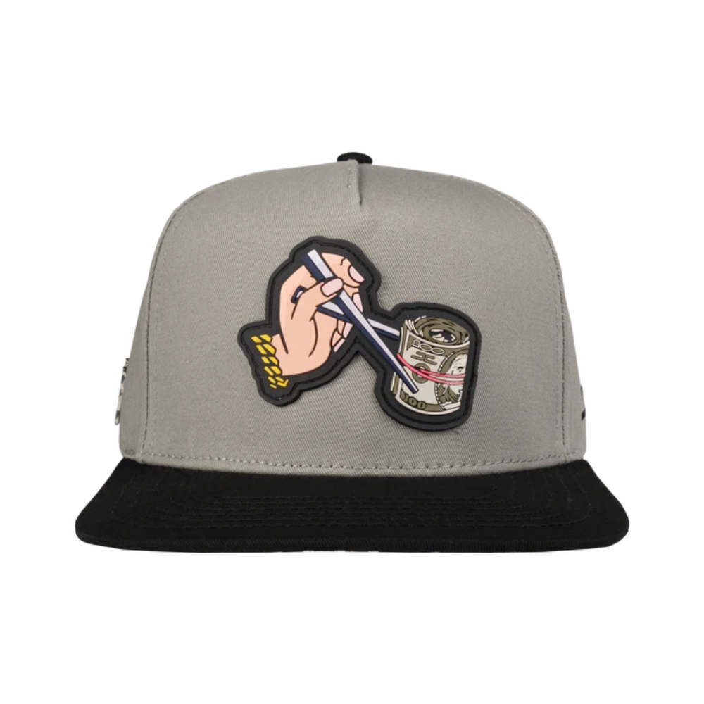 Gorra  Plana JC Hats Roll Gray Gris 001650 Ajustable De Hombre .