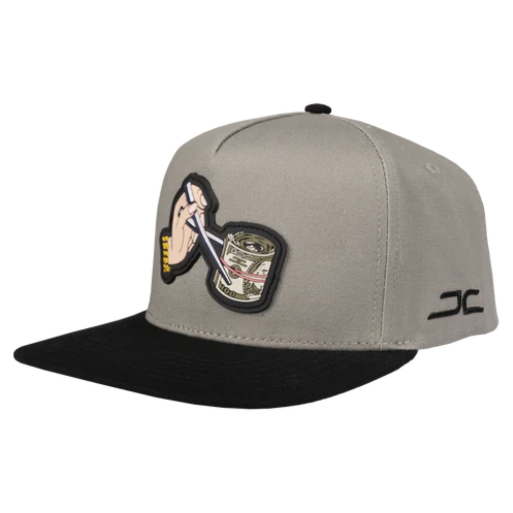 Gorra  Plana JC Hats Roll Gray Gris 001650 Ajustable De Hombre 