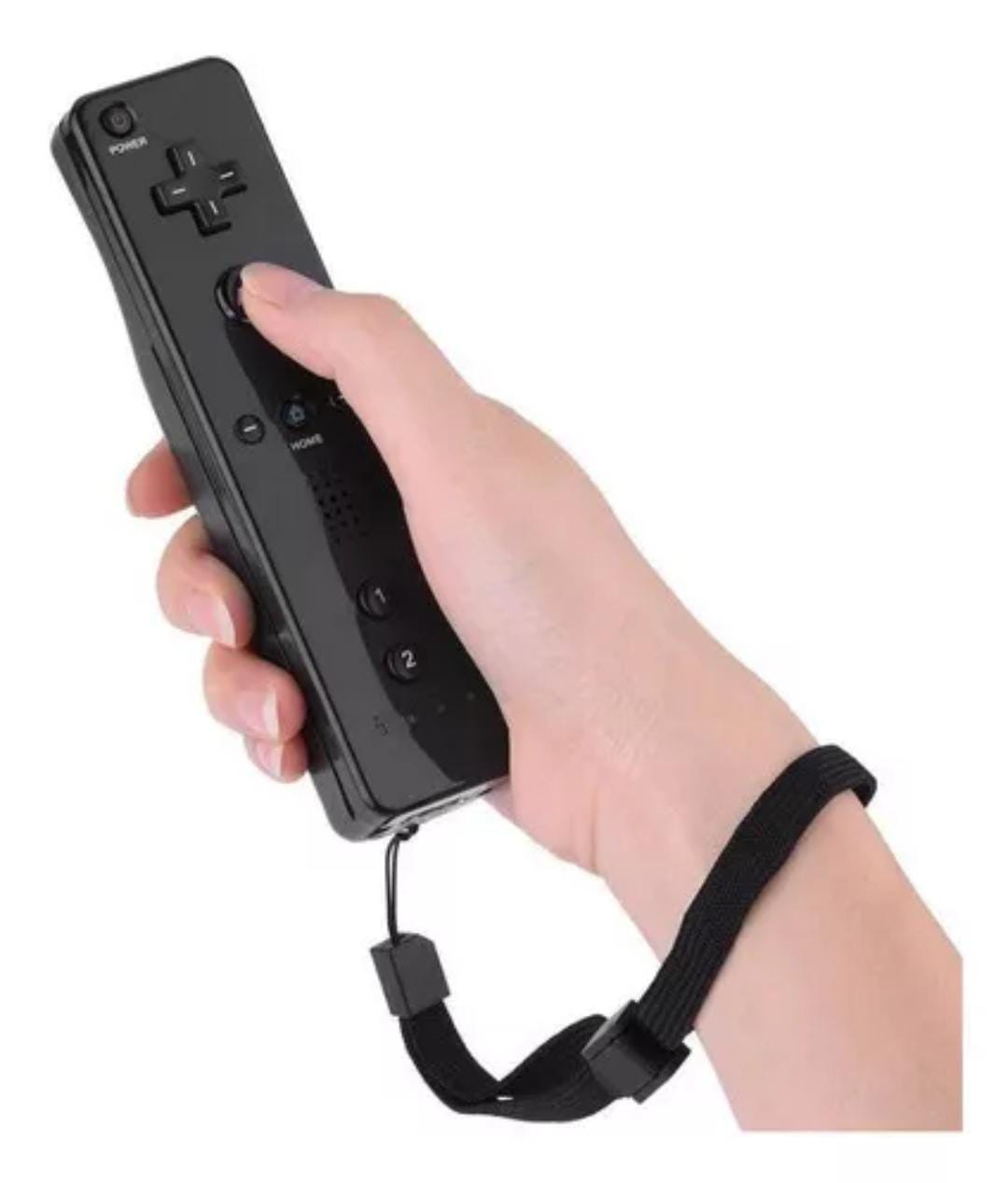 Control + Nunchuk Para Consolas Wii Genérico Color Negro