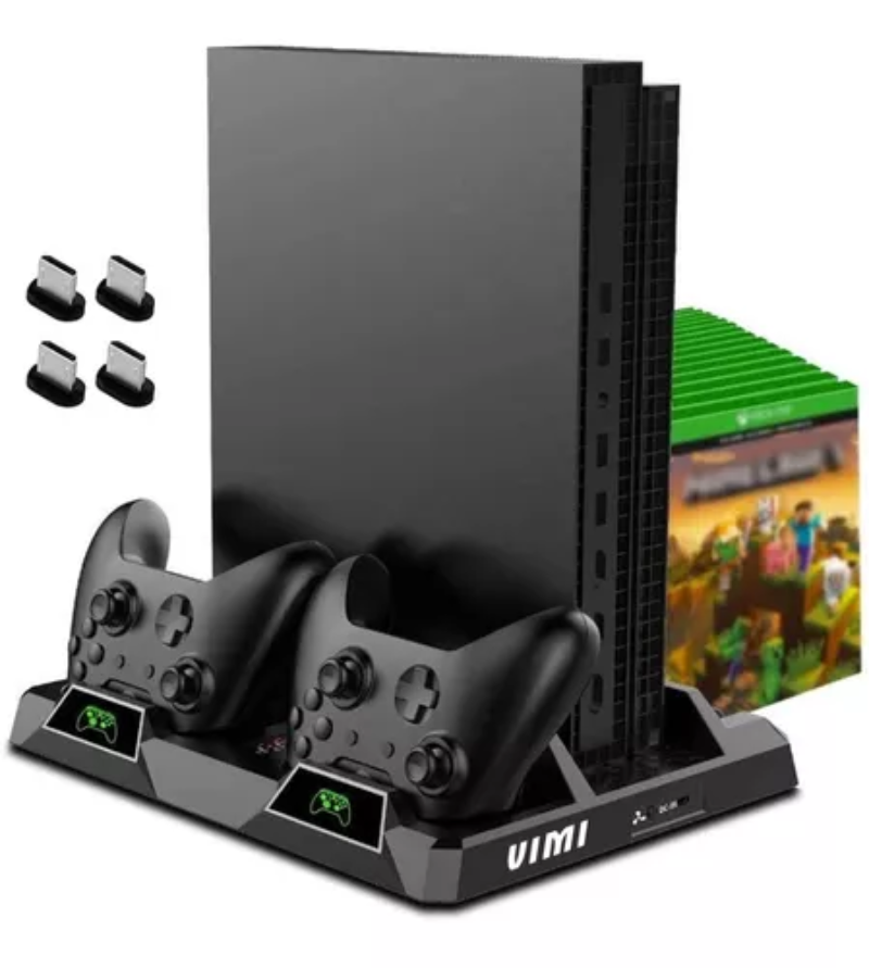 Base Ventilador Xbox One X y S Soporte Carga 2 Controles