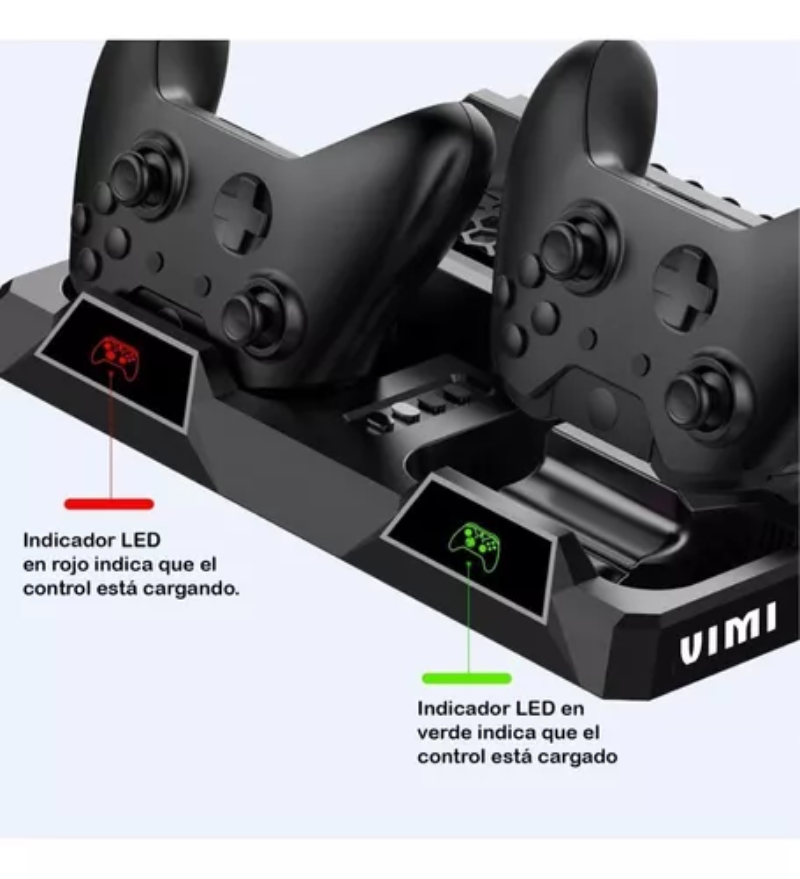 Base Ventilador Xbox One X y S Soporte Carga 2 Controles