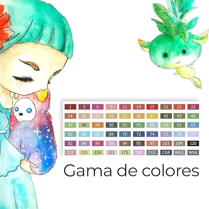 A Raganet, 60 Plumones Doble Punta, Marcadores Punta Ancha y Delgada, No Tóxicos, De Dibujo Profesional y Para Niños, (60 Colores Diferentes)
