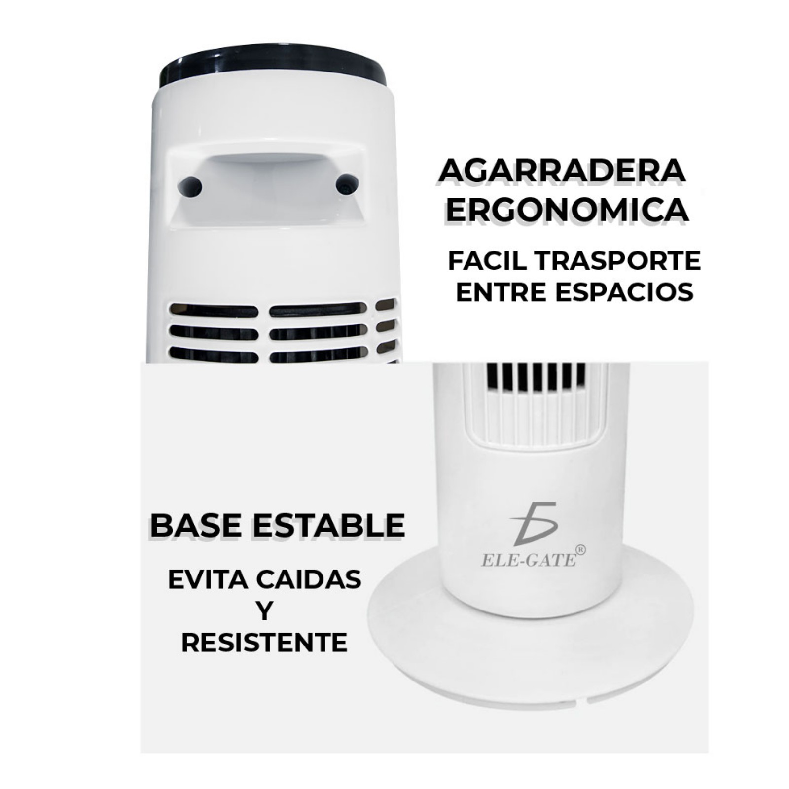 Ventilador de Torre de 82 cms silencioso 3 velocidades Elegante