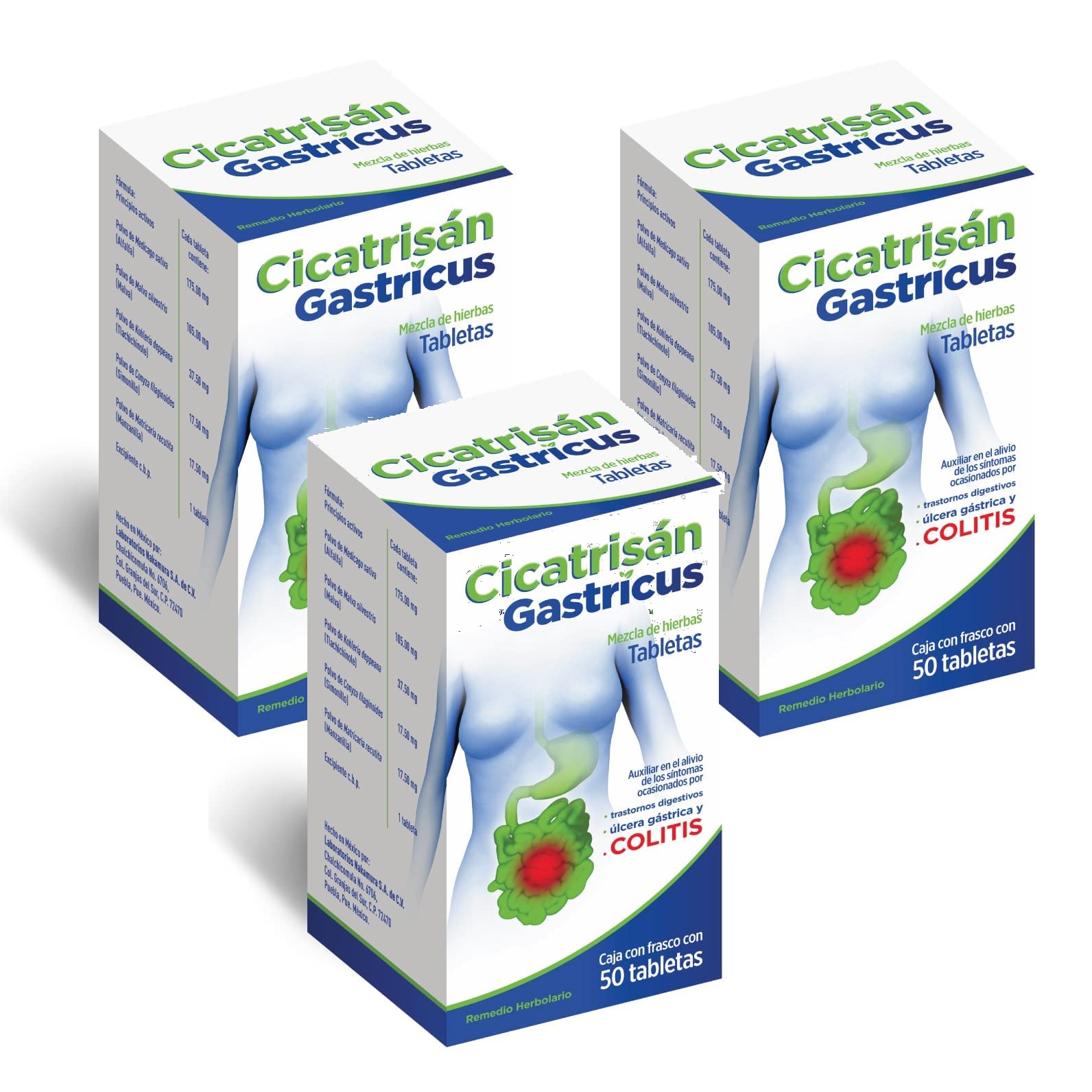 Cicatrisán Gastricus Tabletas para gastritis y colitis