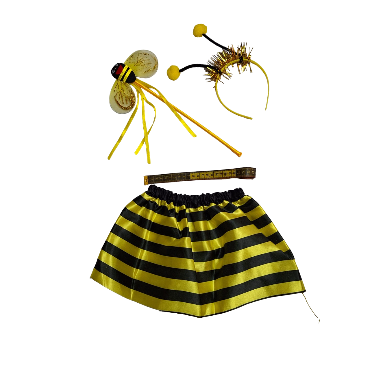 Disfraz Infantil Color Amarillo Alas Brillantes Accesorios Primavera Para Niñas 1 A 3 Años