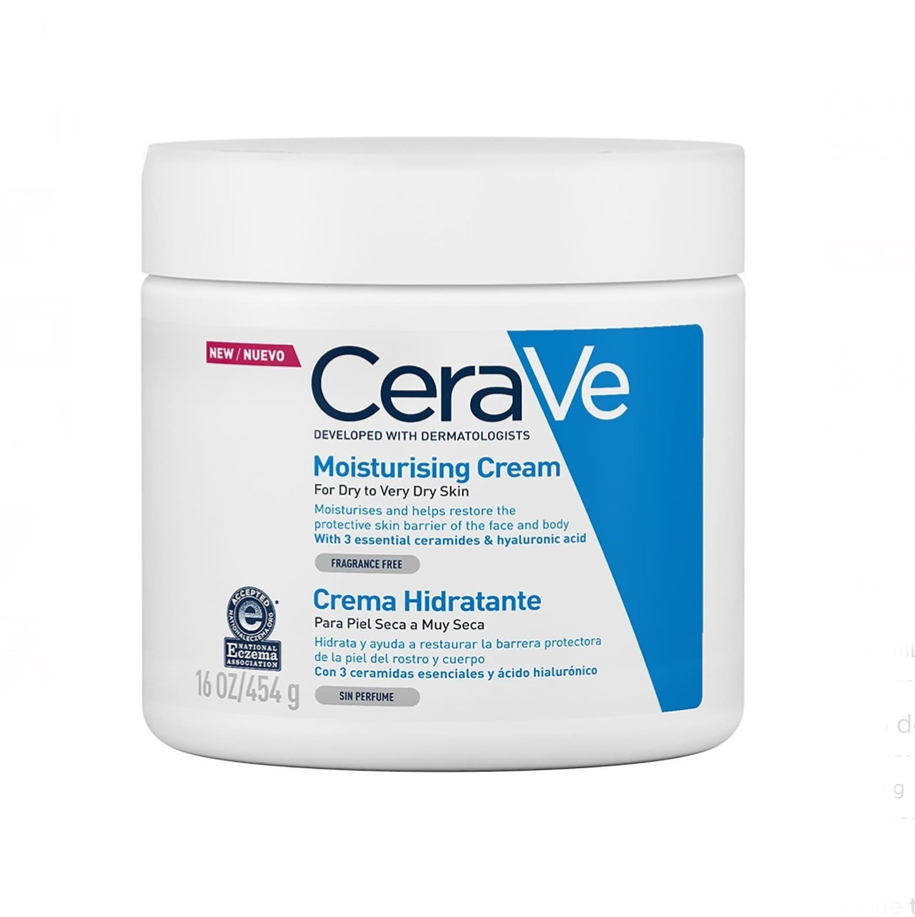 Crema Hidratate CeraVe Para Piel Seca a Muy Seca 454g.