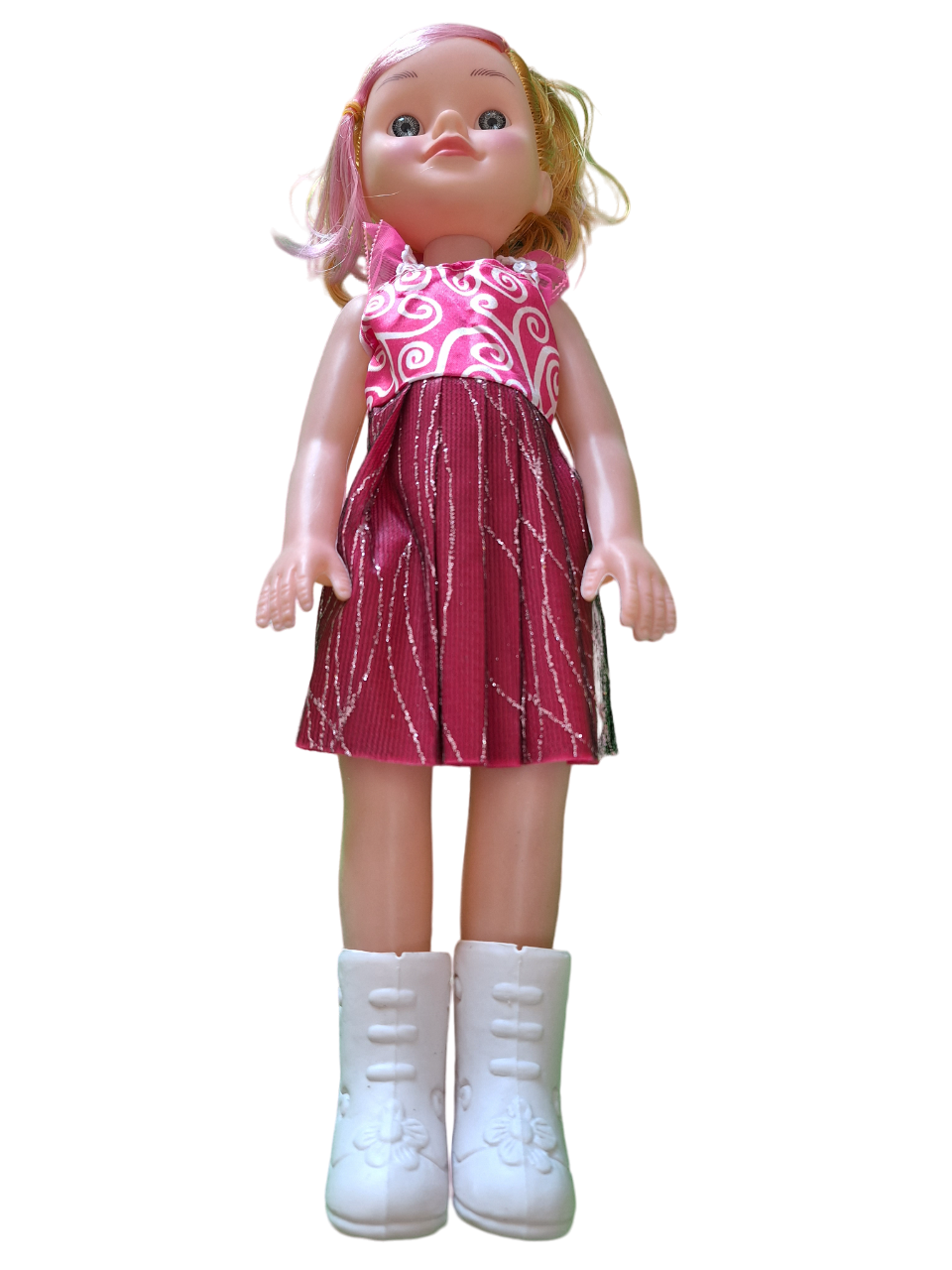 Muñecas De Juguete Para Niñas Bonita Muñeca Grande 42 Cm Vestido Color Rojo