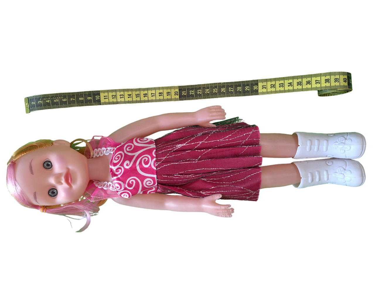 Muñecas De Juguete Para Niñas Bonita Muñeca Grande 42 Cm Vestido Color Rojo