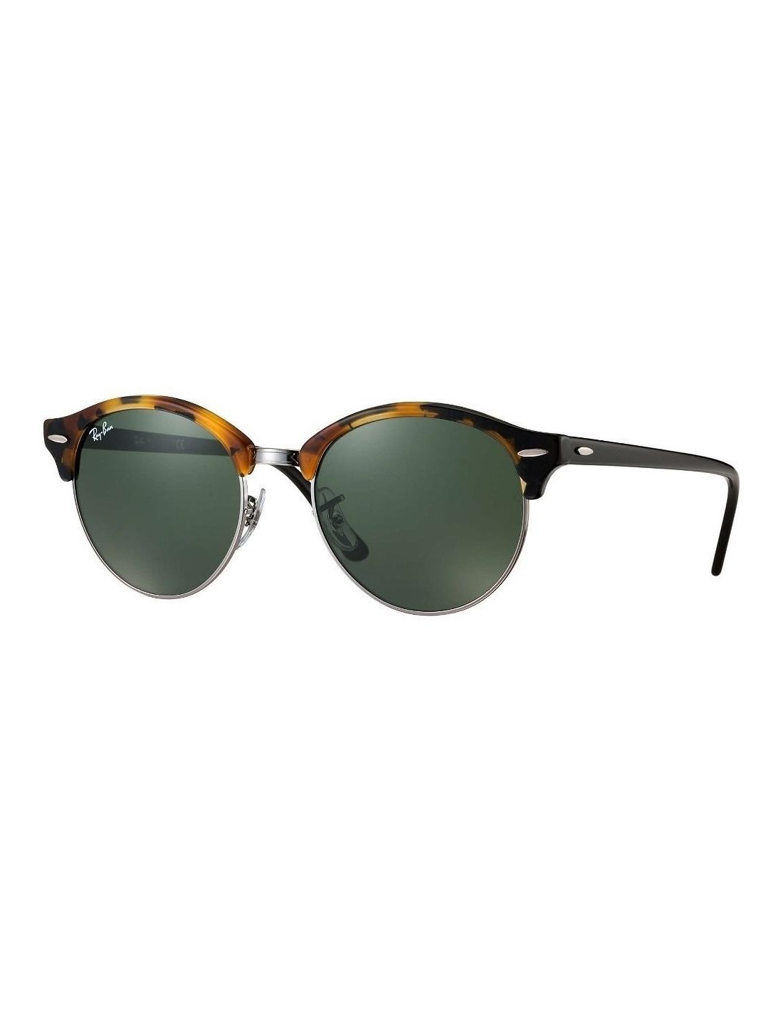 Lentes de sol Ray Ban Rb4246 1157 Clubround Fleck Carey Negro G-15 P1