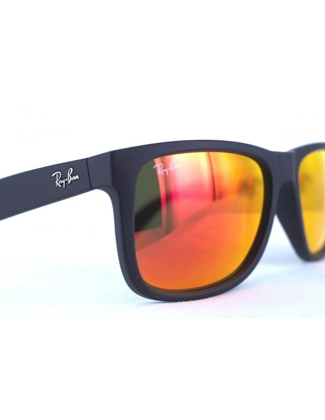 Lentes de sol Ray Ban Rb4165 622/6q Justin Rojo Espejo Negro Original
