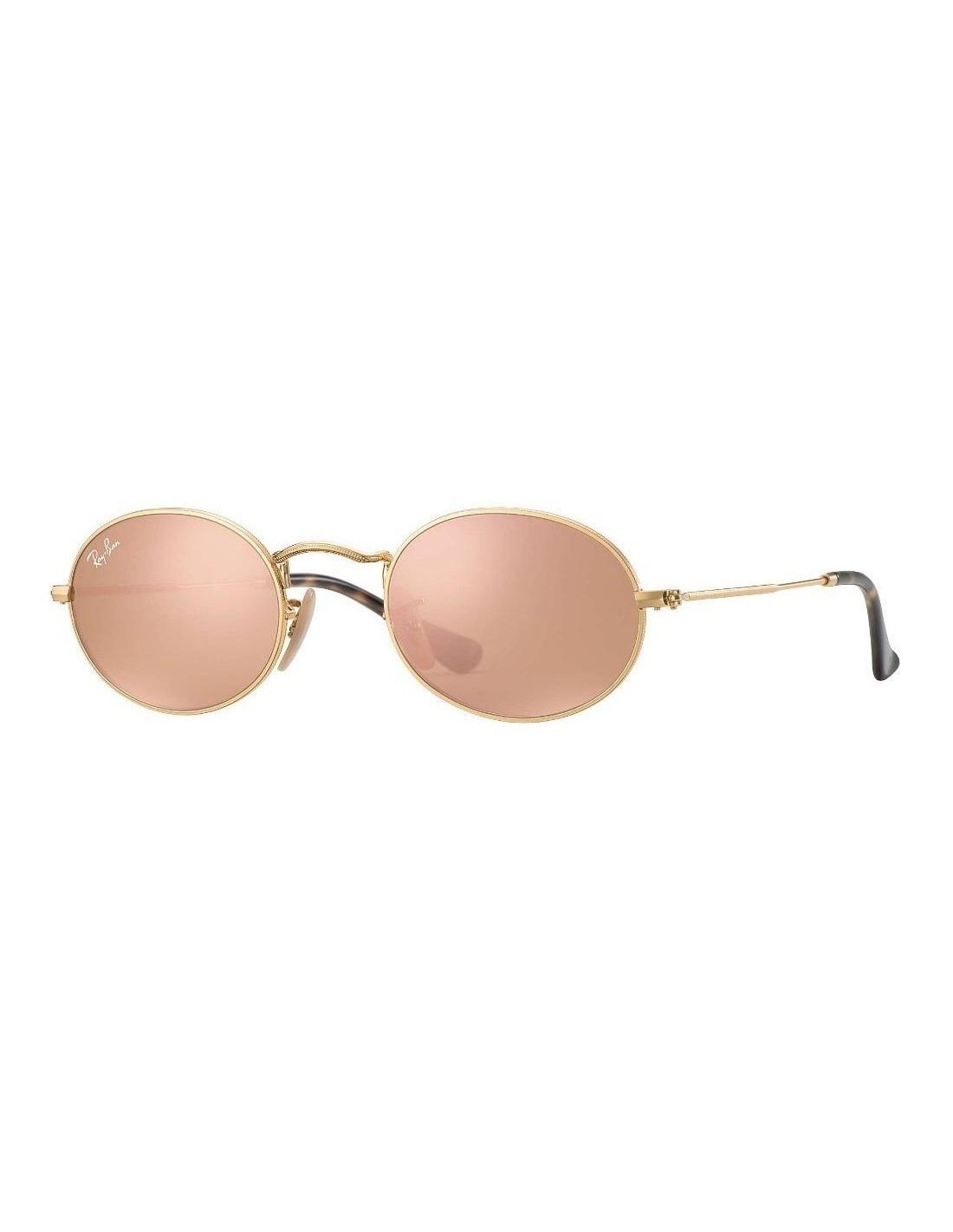 Lentes de sol Ray Ban Rb3547n 001/z2 Oval Flat Lenses Rosa Espejo Icon