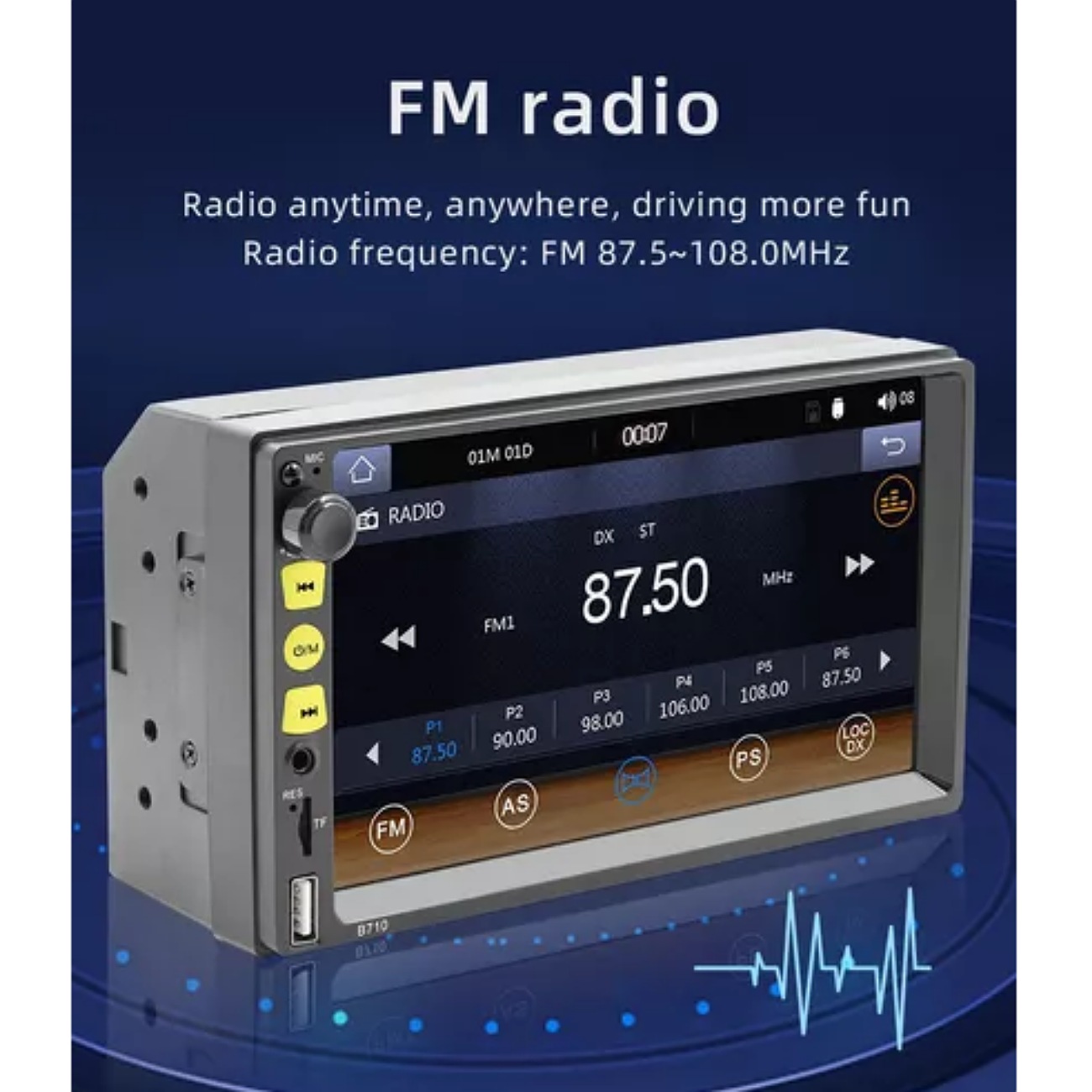 Auto Estereo Pantalla Doble Din Carplay Android Auto Camara