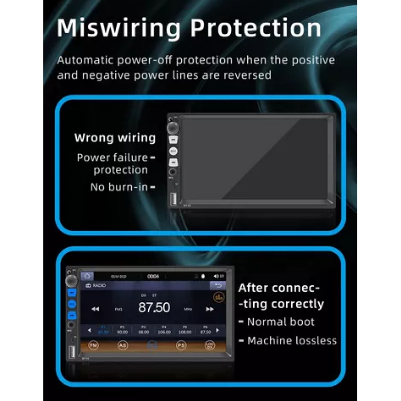 Auto Estereo Pantalla Doble Din Carplay Android Auto Camara