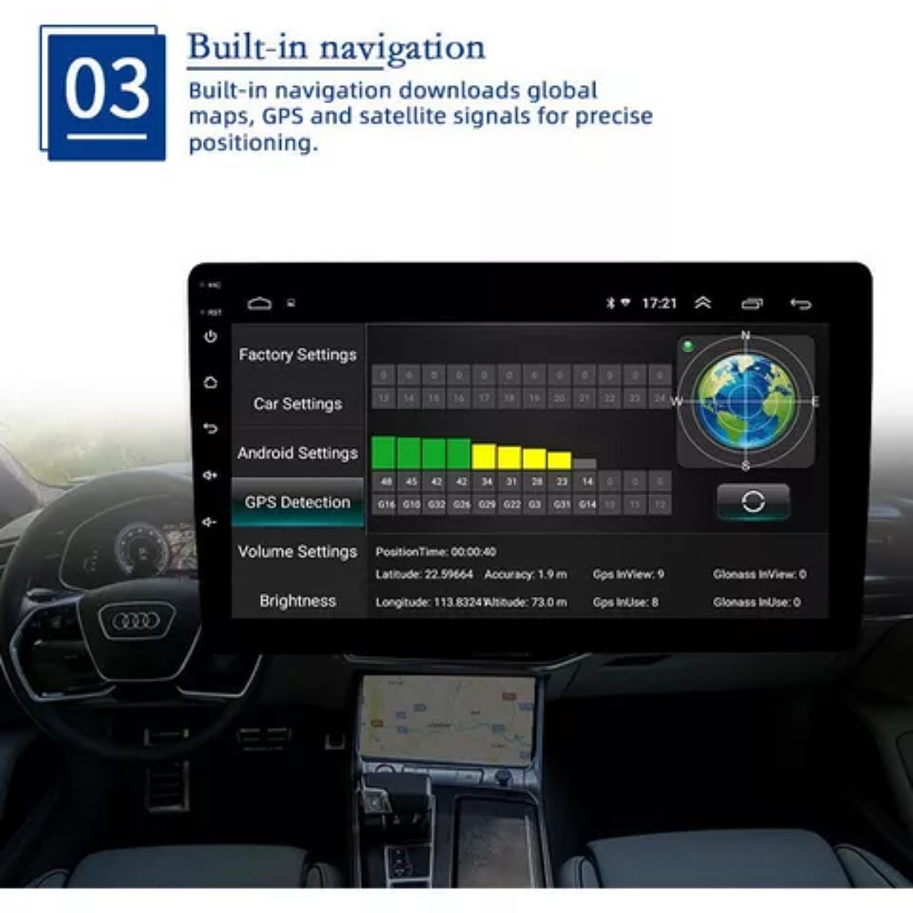 Estéreo De Coche Android 10 Pulgadas Wifi Gps Carplay 2+32g