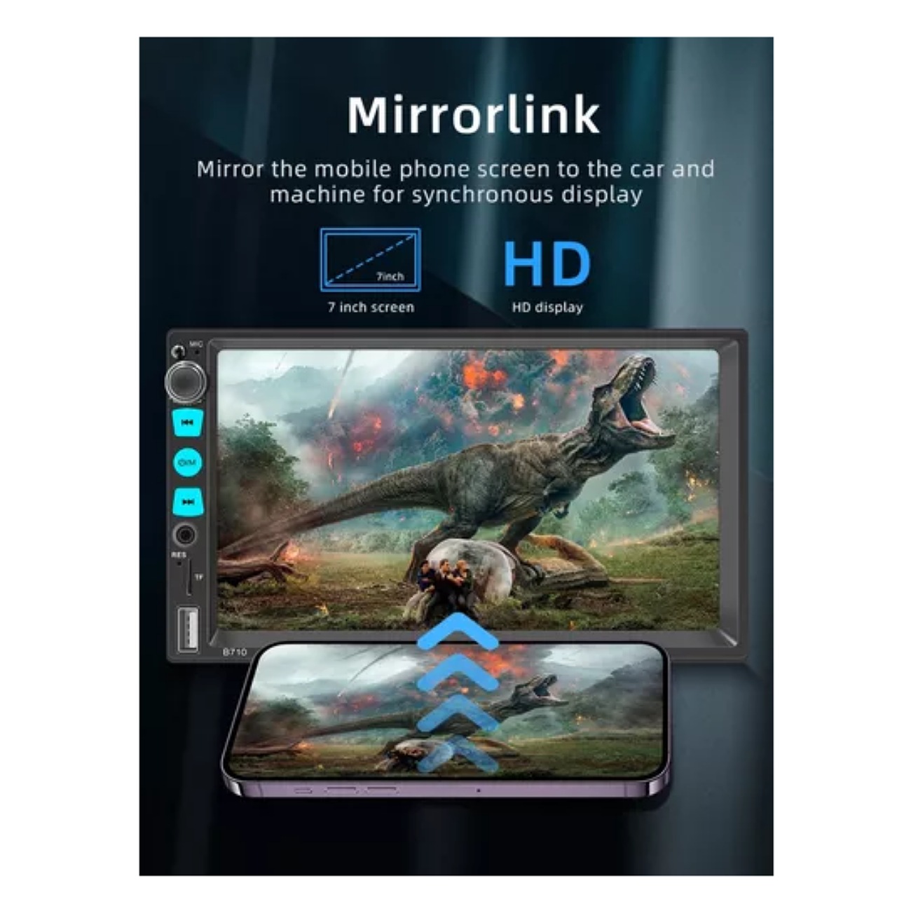 Auto Estereo Pantalla Doble Din Carplay Android Auto Camara