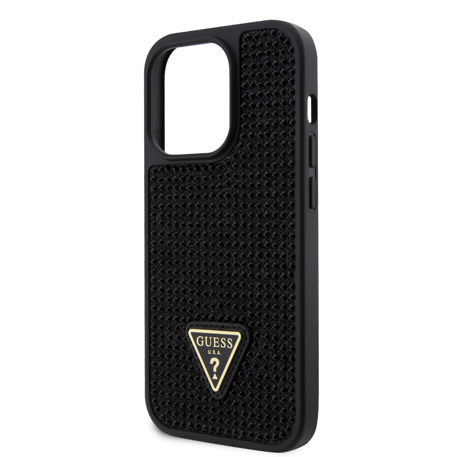 Funda Guess Pedreria Logo Clásico para iPhone 14 Pro Negro