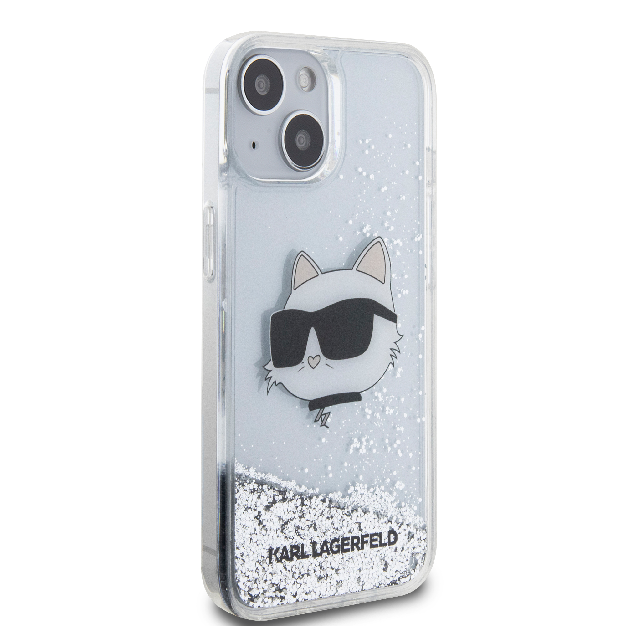 Funda Karl Brillantina Choupette para iPhone 15 Color Plata