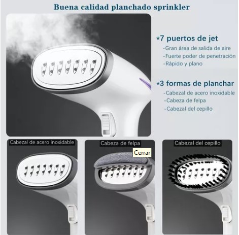 Plancha De Vapor Vertical Y Portátil Para Ropa De 1500w T