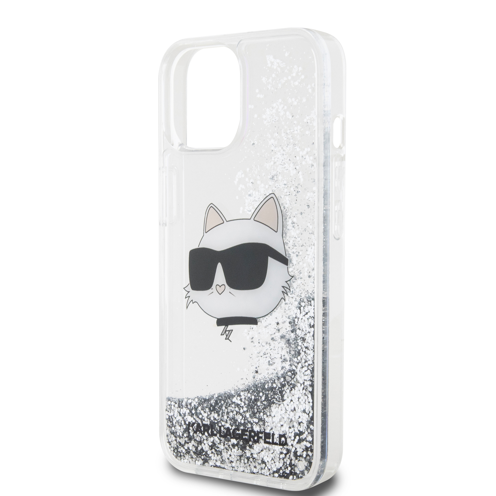 Funda Karl Brillantina Choupette para iPhone 15 Color Plata