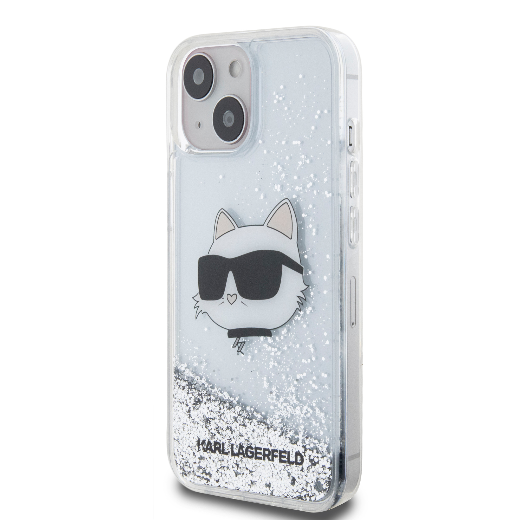 Funda Karl Brillantina Choupette para iPhone 15 Color Plata