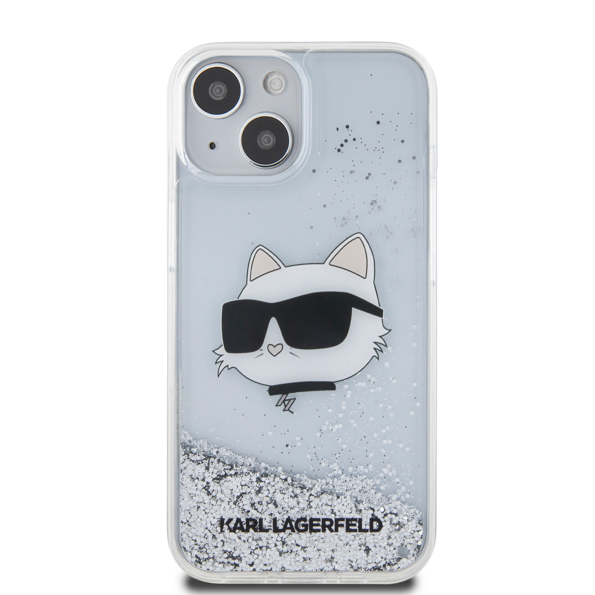 Funda Karl Brillantina Choupette para iPhone 15 Color Plata