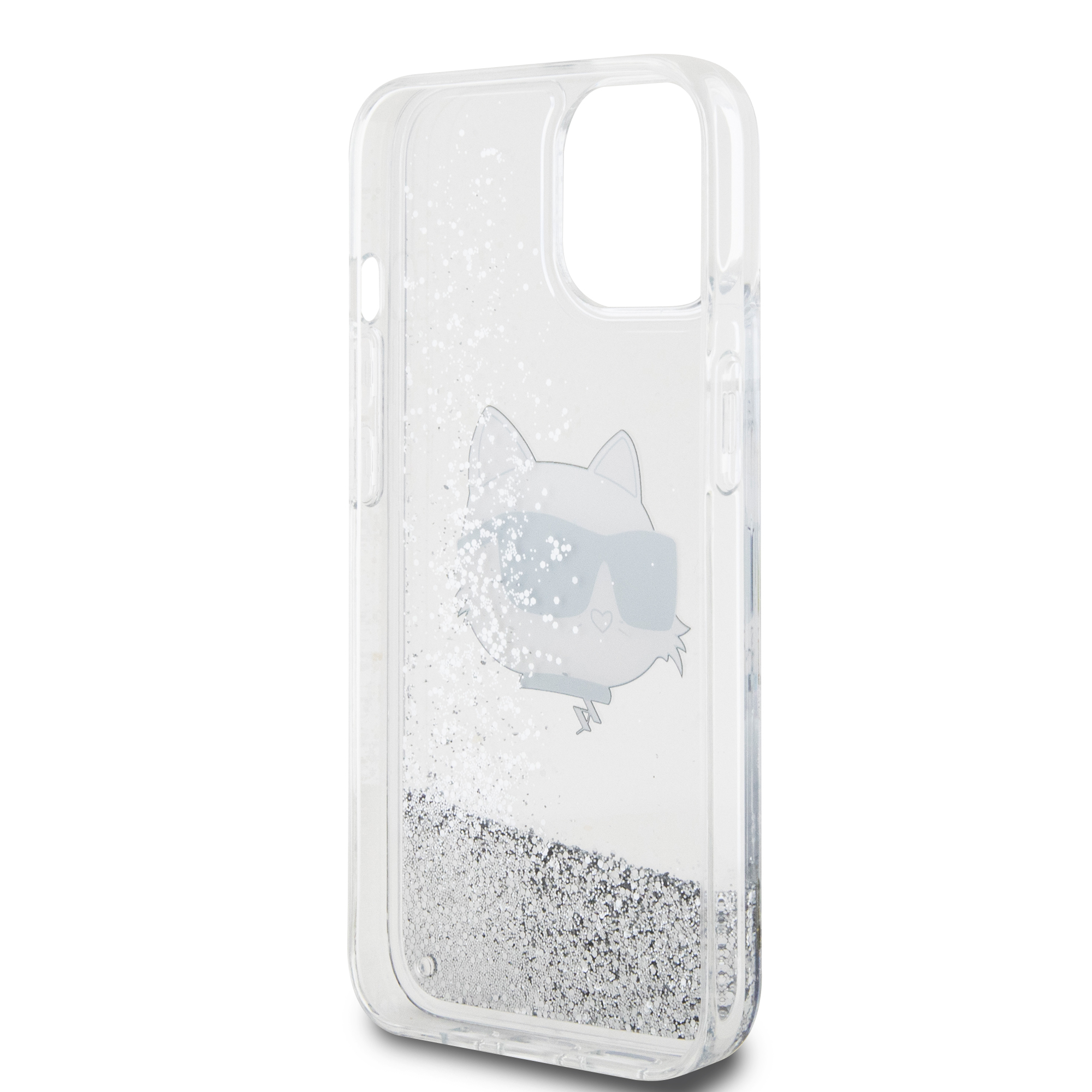 Funda Karl Brillantina Choupette para iPhone 15 Color Plata