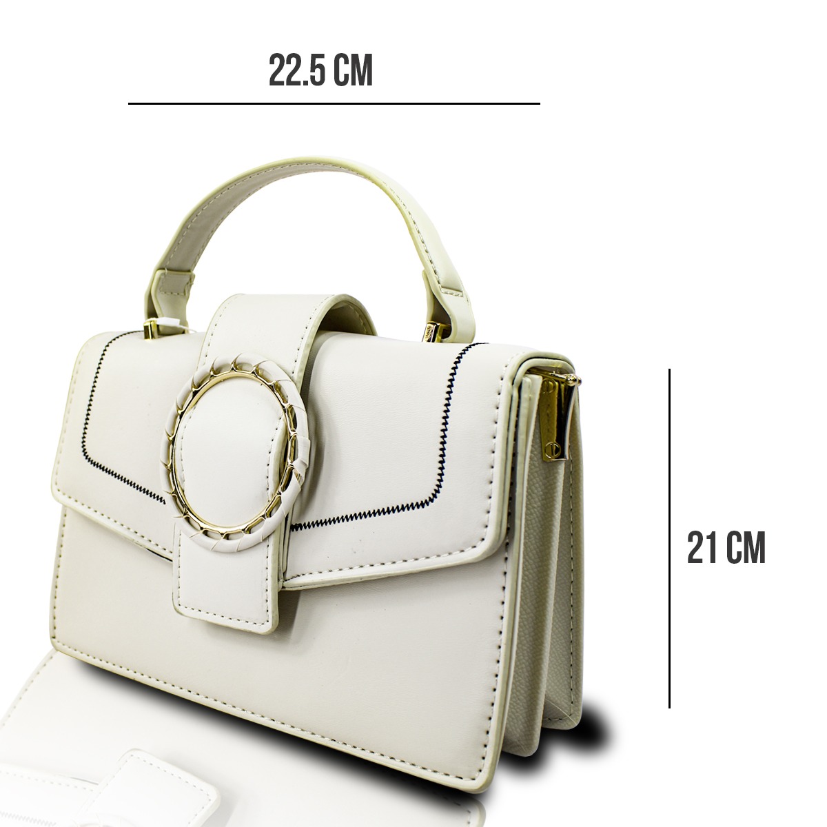 Bolso Blanco De Hombro Y Mano Crosbody Para Mujer
