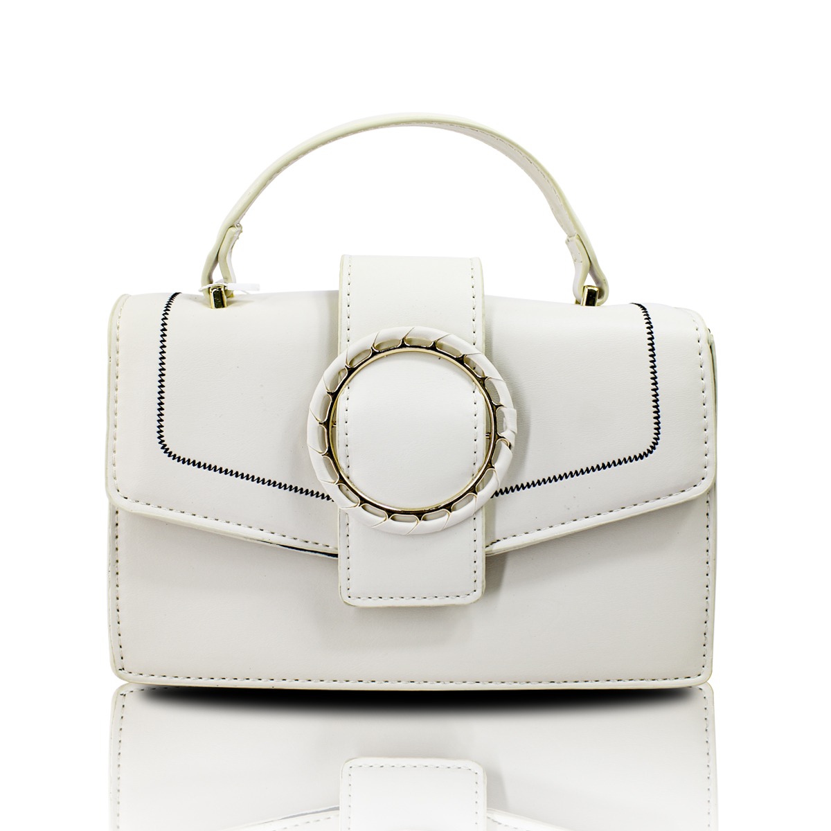 Bolso Blanco De Hombro Y Mano Crosbody Para Mujer