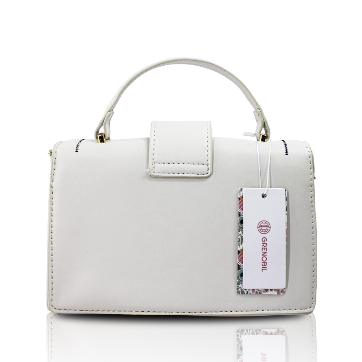 Bolso Blanco De Hombro Y Mano Crosbody Para Mujer
