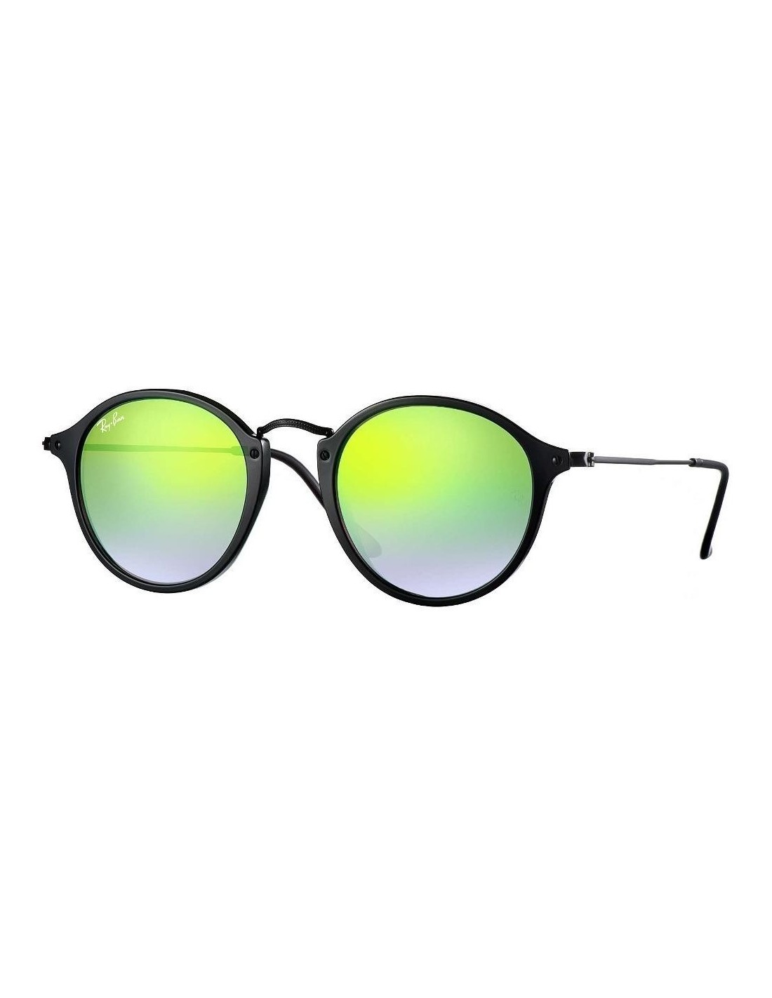 Lentes de sol Ray Ban Rb2447 901/4j Round Fleck Verde Espejo Negro