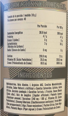 Pre Entreno + Quemador AK-47 Ripper 400 gr (40serv) Gomitas.