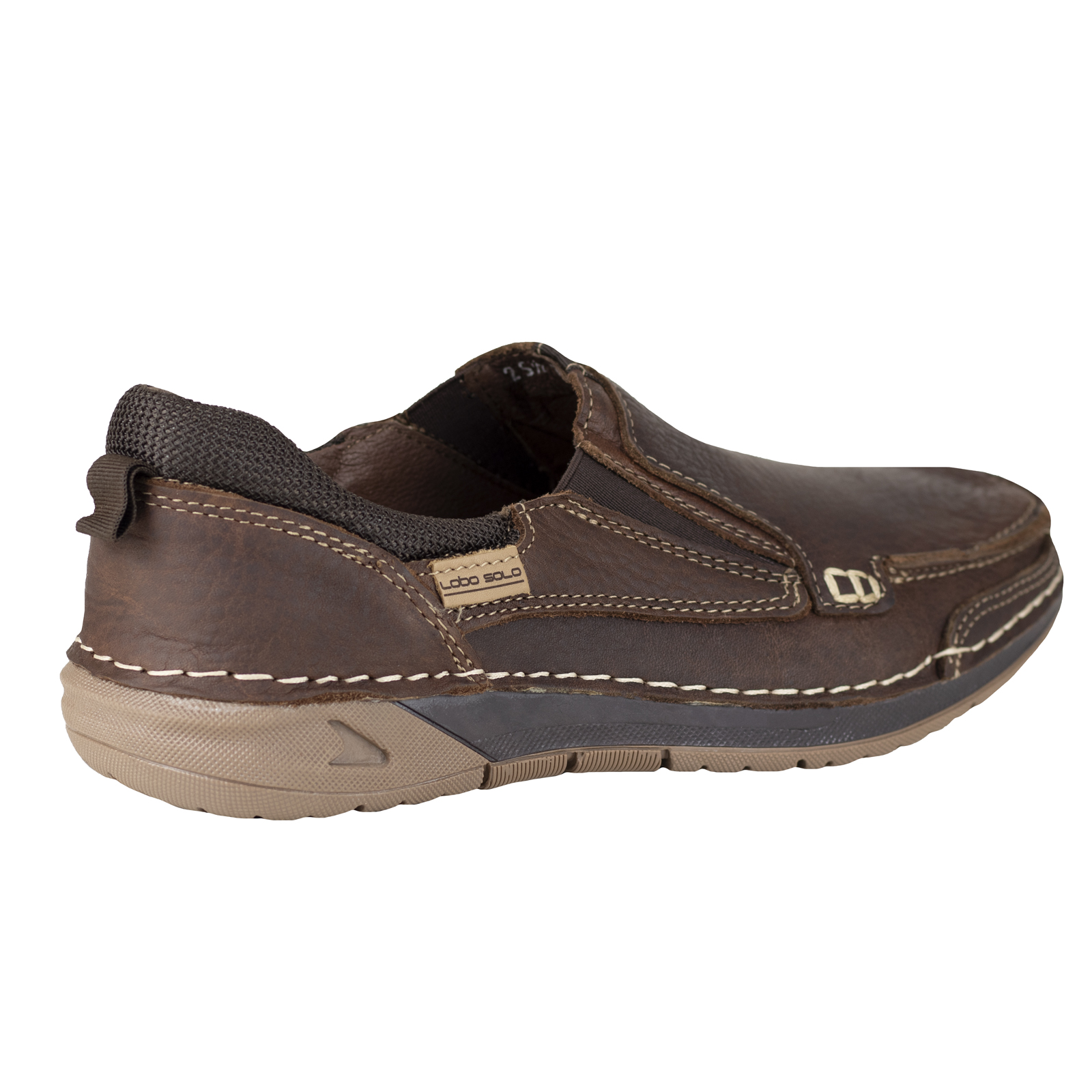Zapato Mocasín Hombre Tipo Slip On Clásico Lobo Solo Piel 8982 Brown.