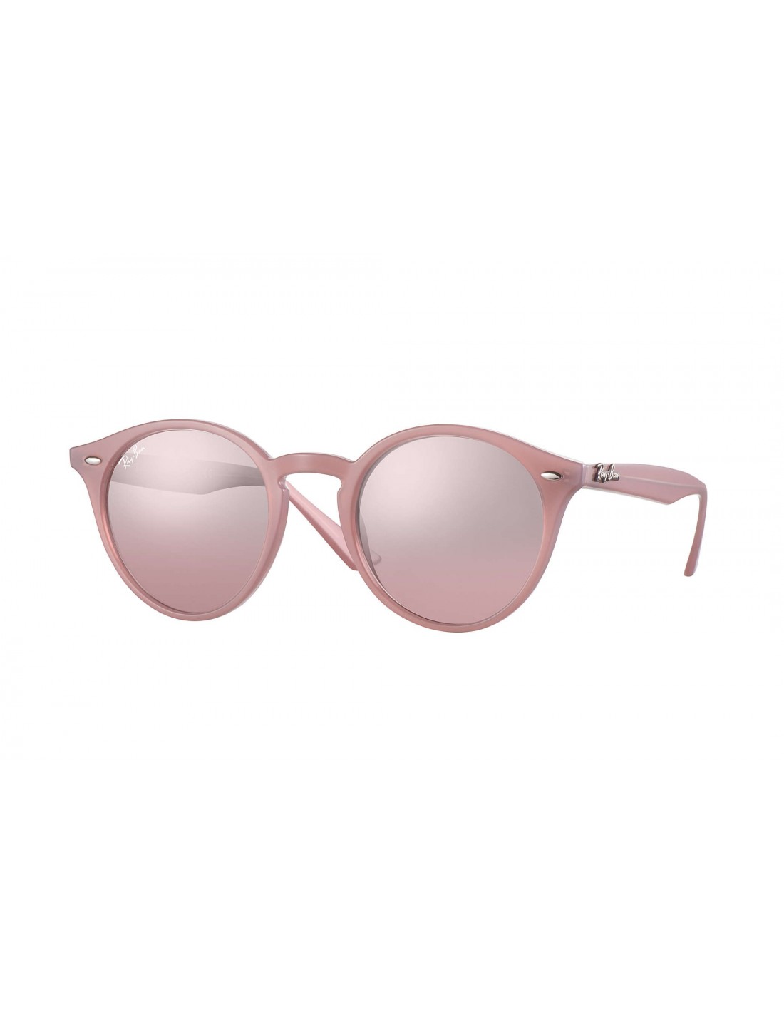 Lentes de sol Ray Ban Rb2180 62297E Round Metal Acetato Rosa Plata Espejo