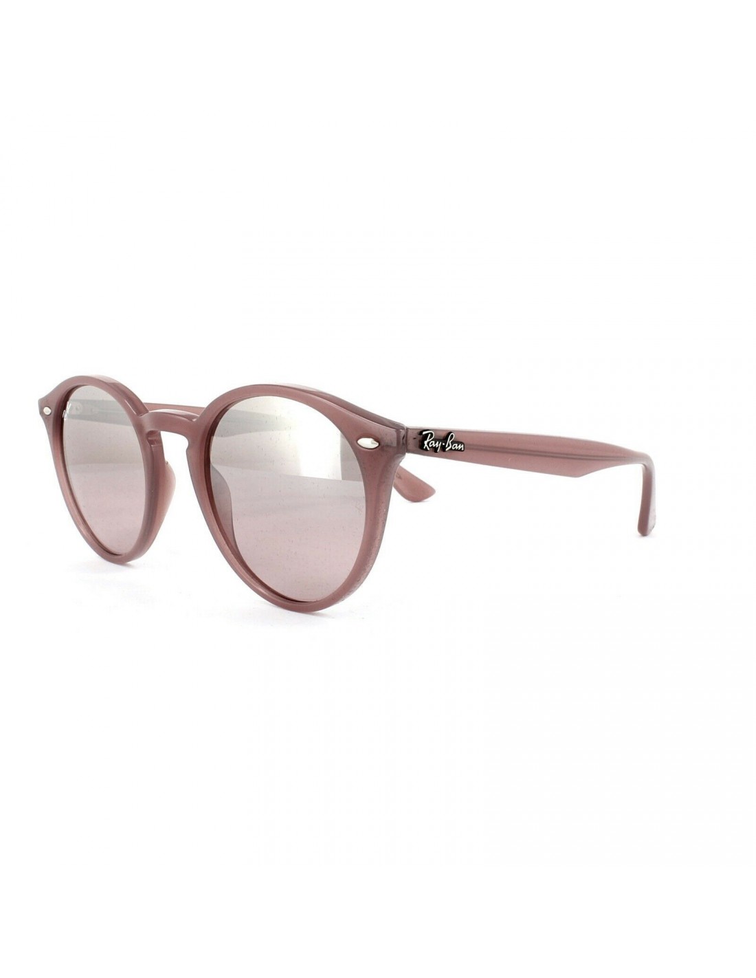 Lentes de sol Ray Ban Rb2180 62297E Round Metal Acetato Rosa Plata Espejo