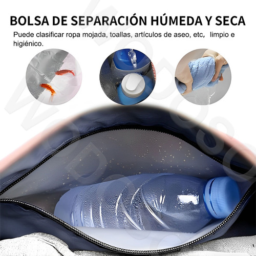 3en1 Mochila De Viaje Mujer Maletas Deportivas Bolsa De Gym