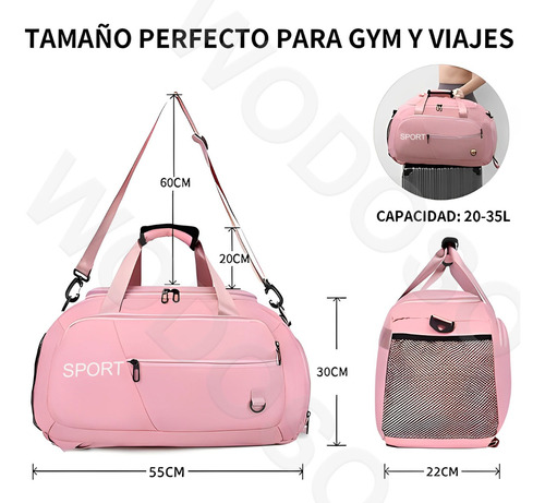 3en1 Mochila De Viaje Mujer Maletas Deportivas Bolsa De Gym