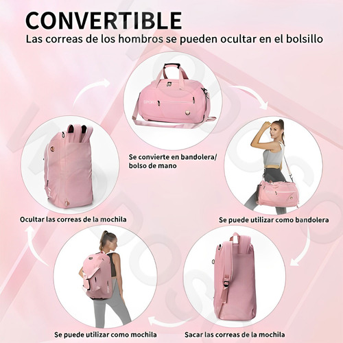 3en1 Mochila De Viaje Mujer Maletas Deportivas Bolsa De Gym